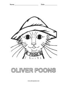 Oliver Poons Free Coloring Page