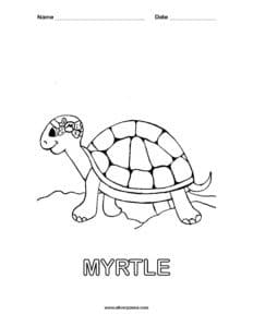 Myrtle Free Coloring Page