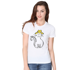 Yellow Hats for Cats Women's Artsy Tee