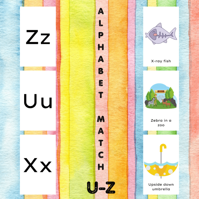 U – Z Matching Letters to Phrases
