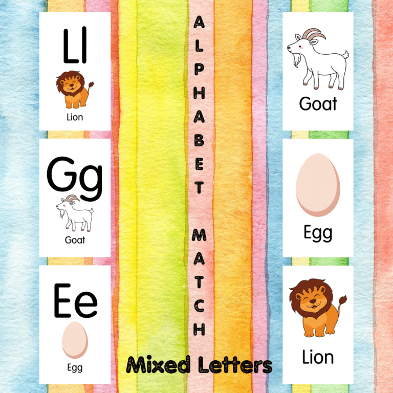Mixed Letters – Matching Letters to Pictures & Words