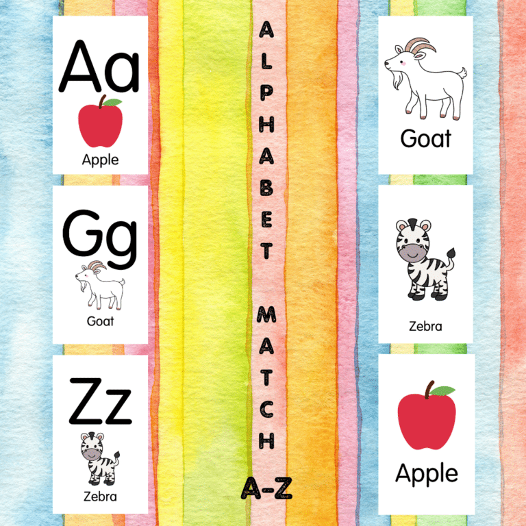 Full Alphabet – Matching Letters to Pictures & Words
