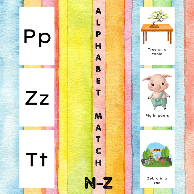 N – Z Matching Letters to Phrases